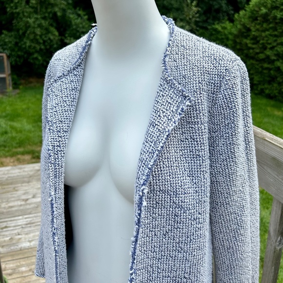 Esprit ⎮ White and blue coatigan - Picture 4 of 9